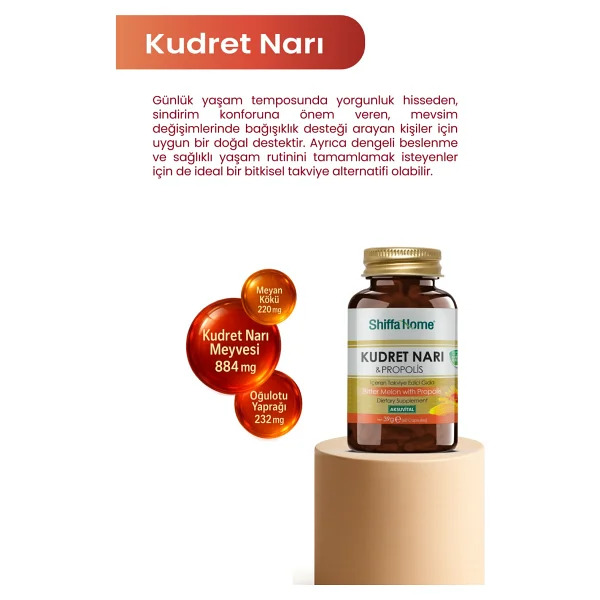Shiffa Home Kudret Narı Propolis 60 Kapsül - Görsel 5