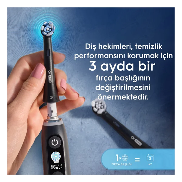 Oral-B İo Ultimate Clean Siyah 6'lı Diş Fırçası Başlığı - Görsel 9