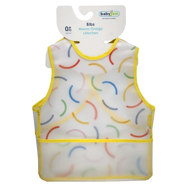 Babyjem Leke Tutmaz Mama Önlüğü Renkli Standart Beden %100 Polyester - Görsel 8
