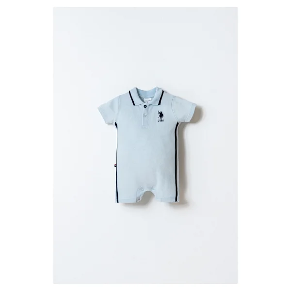 U.S. Polo Assn. Erkek Bebek Kahverengi Tulum - 3 - 6 Ay - Görsel 6