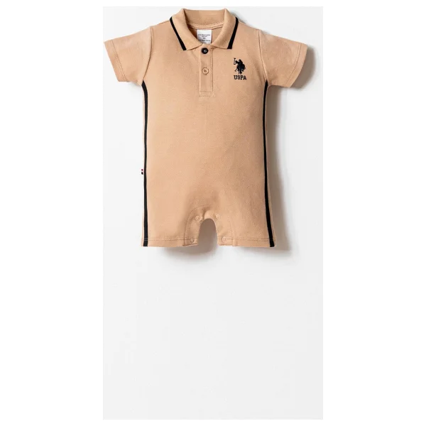 U.S. Polo Assn. Erkek Bebek Kahverengi Tulum - 3 - 6 Ay - Görsel 7