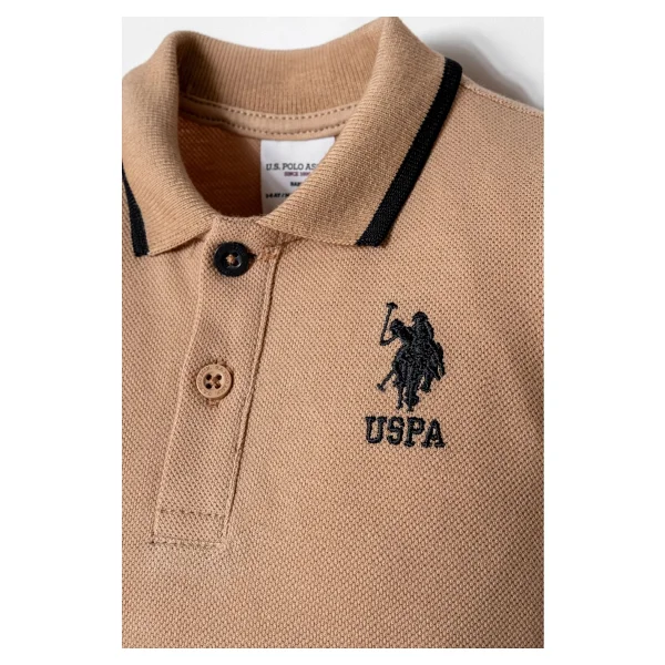 U.S. Polo Assn. Erkek Bebek Kahverengi Tulum - 3 - 6 Ay - Görsel 2