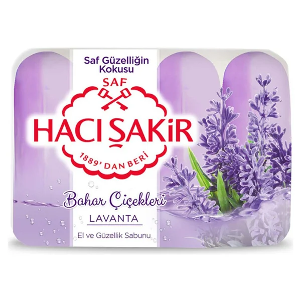 Hacı Şakir Bahar Çiçekleri Lavanta 4x70 Gr 3 Adet Güzellik Sabunu - Görsel 2