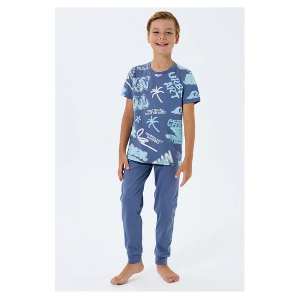 Rolypoly Erkek Çocuk Lacivert Pijama Takım - 7 - 8 Yaş - Görsel 6