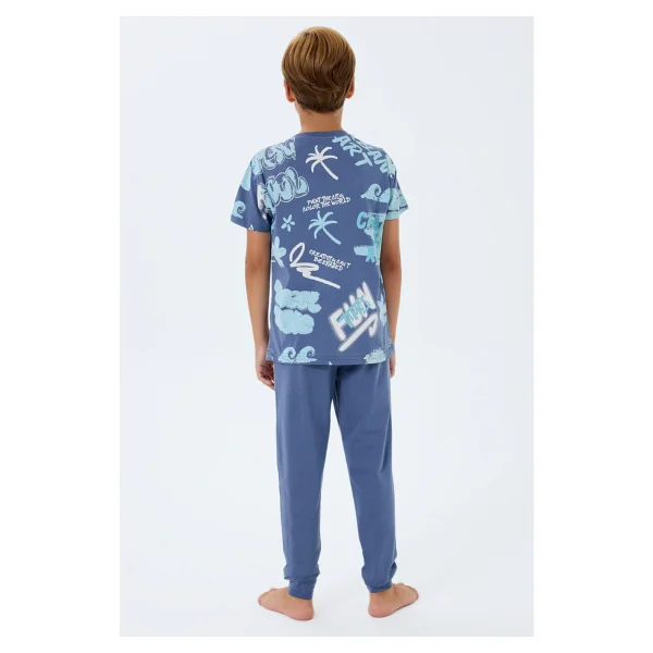Rolypoly Erkek Çocuk Lacivert Pijama Takım - 7 - 8 Yaş - Görsel 4