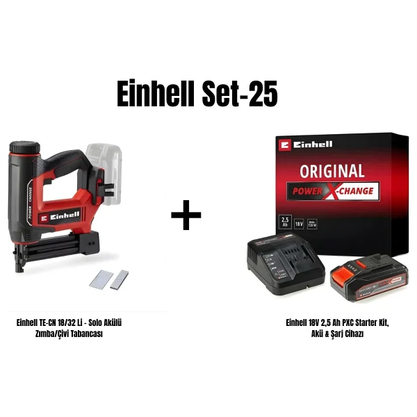 Einhell Te-Cn 18/32 Li Tek Akülü 2.5 Ah Çivi Çakma Makinesi - Görsel 4