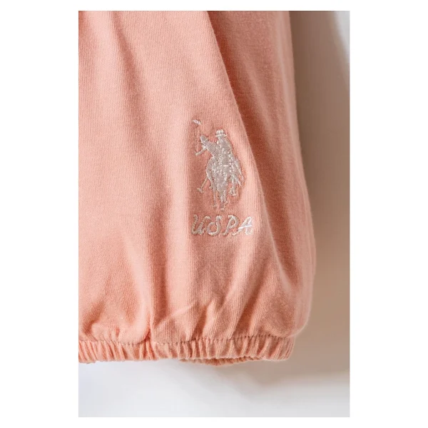 U.S. Polo Assn. Kız Bebek Beyaz Şort Takım - Görsel 3