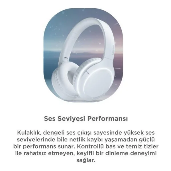 Lenovo Th53 Kulak Üstü Bluetooth Kulaklık - Görsel 5