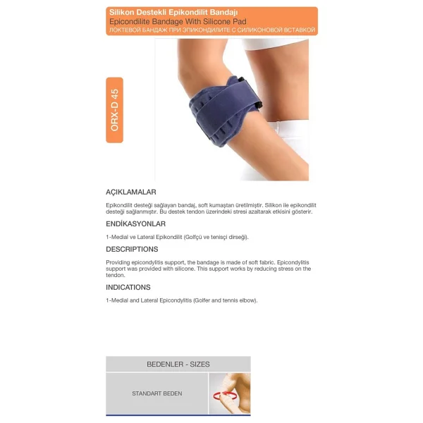 Orlex Orx-D45 Epikondilit Dirseklik - Görsel 3