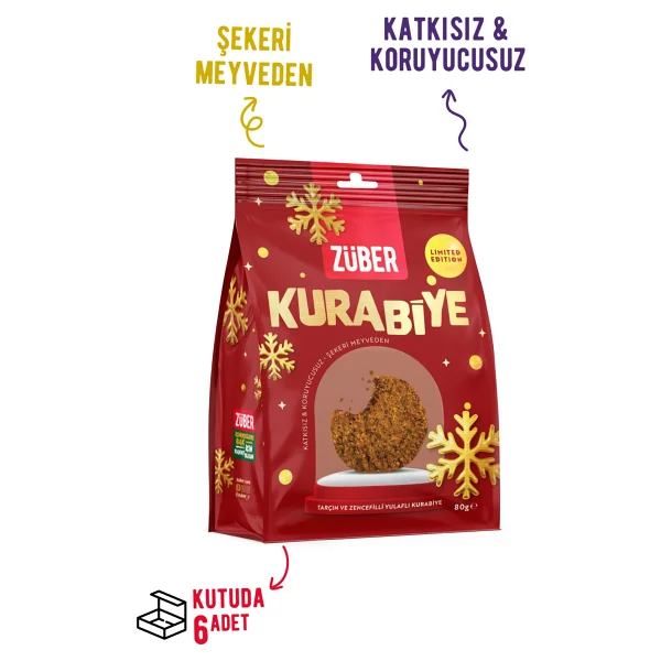 Züber Tarçın Ve Zencefilli Yulaflı Kurabiye 80g X 6 Adet - 480 Gr - Görsel 2
