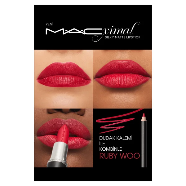 M.A.C Macximal Silky Matte Ruby Woo Stick Ruj - Görsel 5