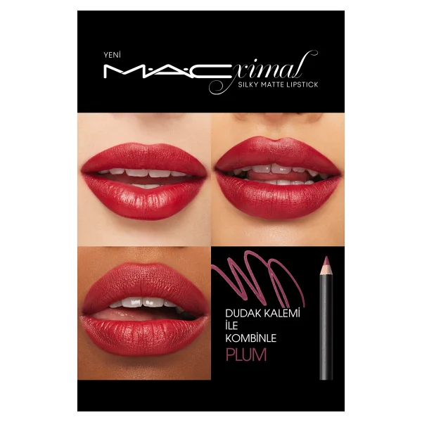 M.A.C Macximal Silky Matte Avant Garnet Stick Ruj - Görsel 5