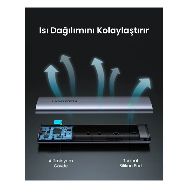 Ugreen 10902 Type-C M.2 SSD Harddisk Kutusu - Görsel 6
