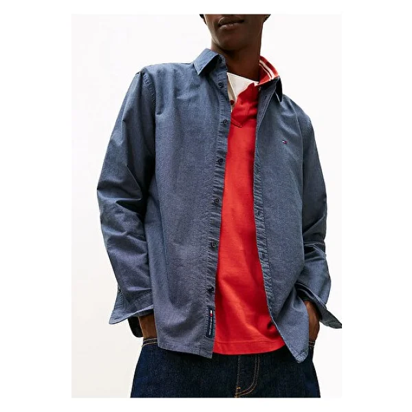 Tommy Hilfiger Tjm Oxford Gömlek - Lacivert - Görsel 2