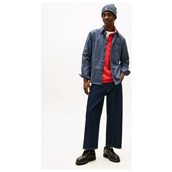 Tommy Hilfiger Tjm Oxford Gömlek - Lacivert - Görsel 3