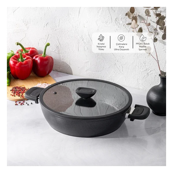 Emsan Diamente 24 Cm Karnıyarık Tenceresi - Görsel 9