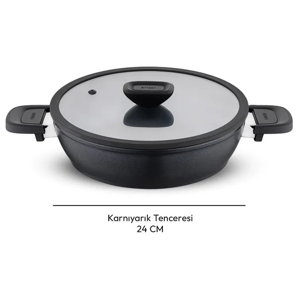 Emsan Diamente 24 Cm Karnıyarık Tenceresi - Görsel 5