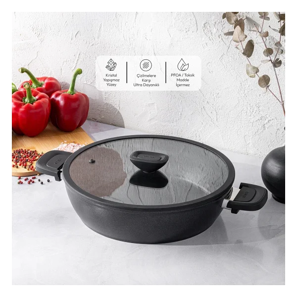 Emsan Diamente 26 Cm Karnıyarık Tenceresi - Görsel 9