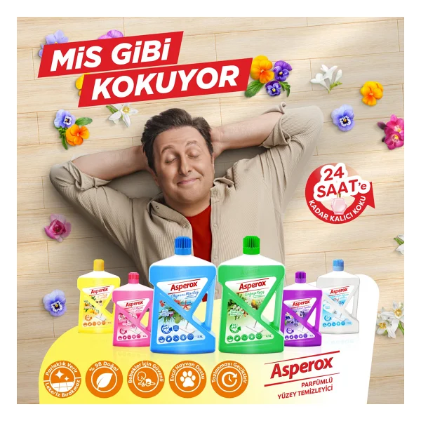Asperox Doğaya Kaçış Çam Sandal Ağacı Ve Müge Çiçeği Yüzey Temizleyici 2.5 Lt - Görsel 4