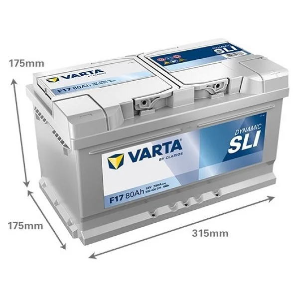 Varta Blue Dynamic F17 12 V 80 Ah 740 Cca Akü - 2025 - Görsel 2