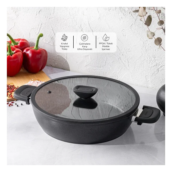 Emsan Diamente 30 Cm Karnıyarık Tenceresi - Görsel 9