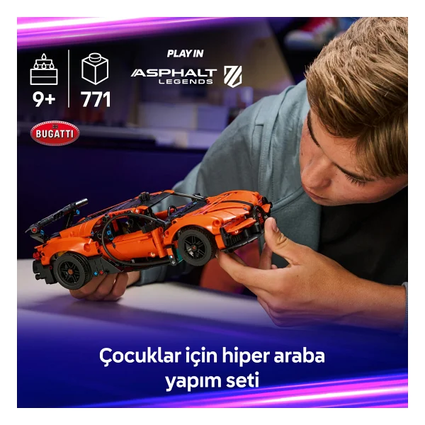 Lego 42222 Technic Bugatti Chiron Pur Sport Hiper Araba - Görsel 5