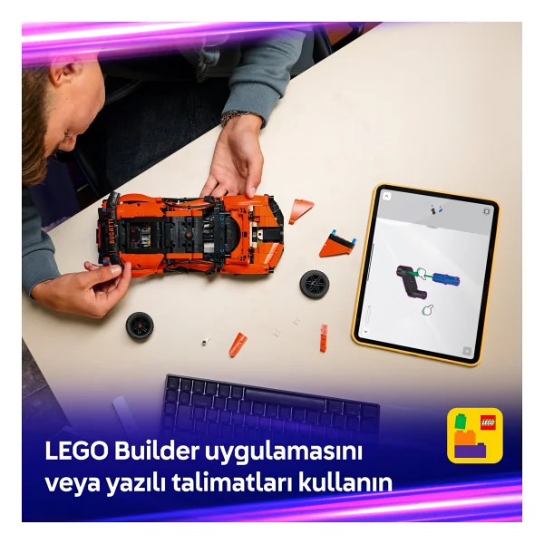 Lego 42222 Technic Bugatti Chiron Pur Sport Hiper Araba - Görsel 9