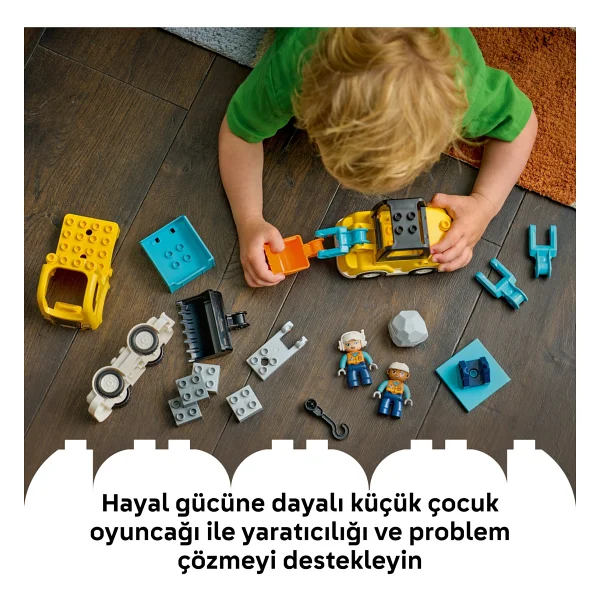 Lego 10475 Duplo Kasabası 3'ü 1 Arada İnşaat Araçları - Görsel 6