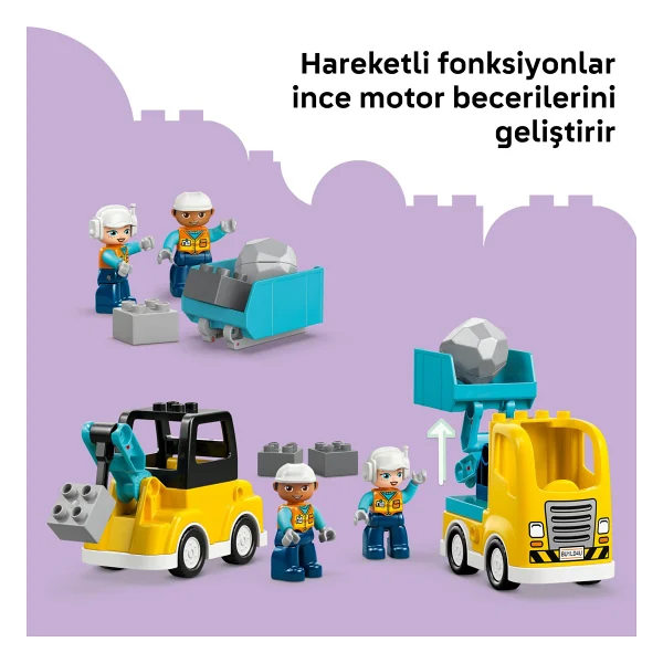 Lego 10475 Duplo Kasabası 3'ü 1 Arada İnşaat Araçları - Görsel 8