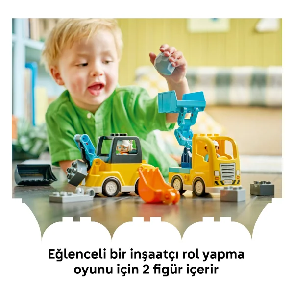 Lego 10475 Duplo Kasabası 3'ü 1 Arada İnşaat Araçları - Görsel 9