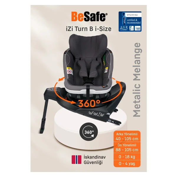 Besafe İzi Turn B I-Size 0-18 Kg Oto Koltuğu - Görsel 8
