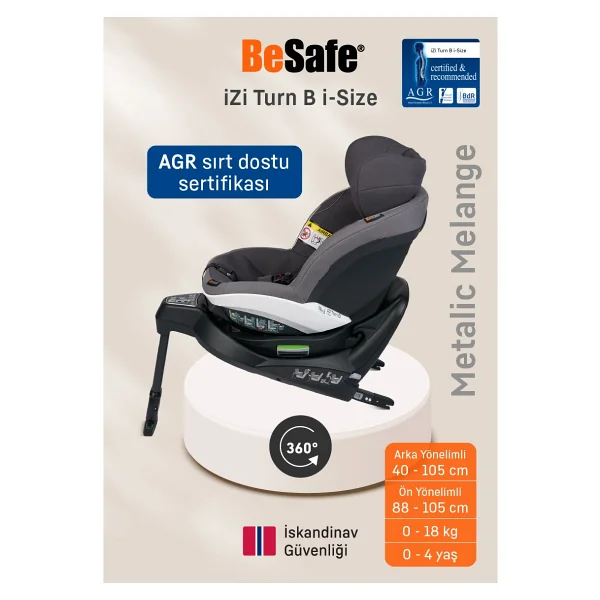 Besafe İzi Turn B I-Size 0-18 Kg Oto Koltuğu - Görsel 3