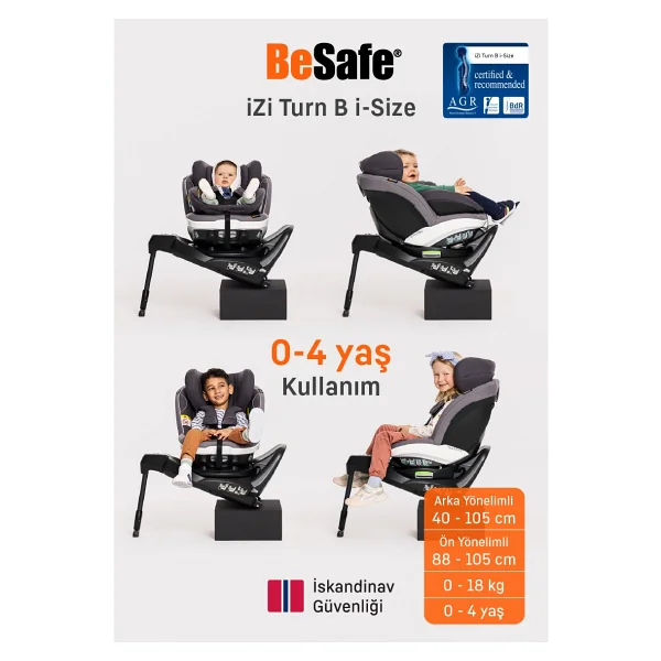 Besafe İzi Turn B I-Size 0-18 Kg Oto Koltuğu - Görsel 4