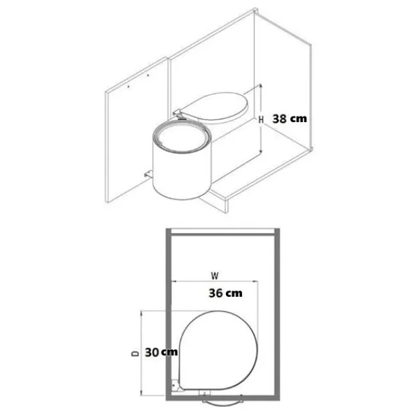 Starax S-2251 Dolap İçi 10 Lt Çöp Kovası - Görsel 4
