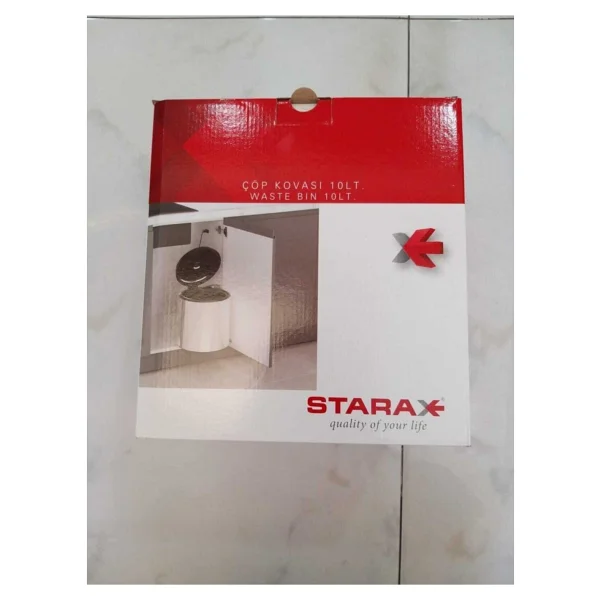 Starax Dolap Içi Kapağa Monte Yuvarlak Çöp Kovası - Görsel 5