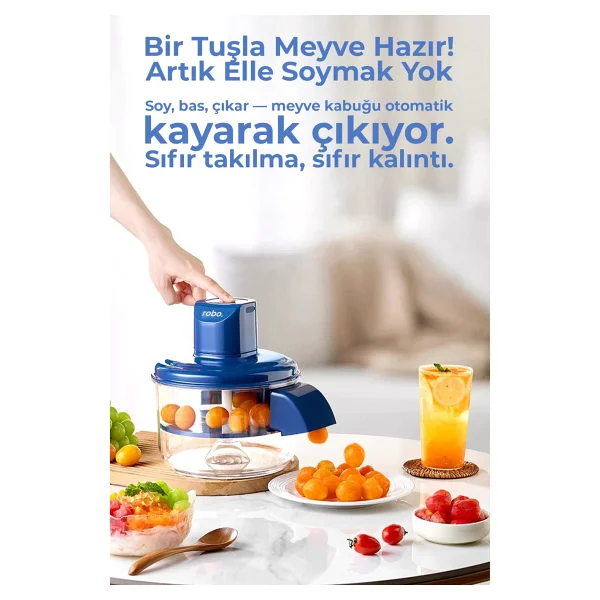 Robo Şarjlı Meyve Ve Sarımsak Soyucu - Görsel 2
