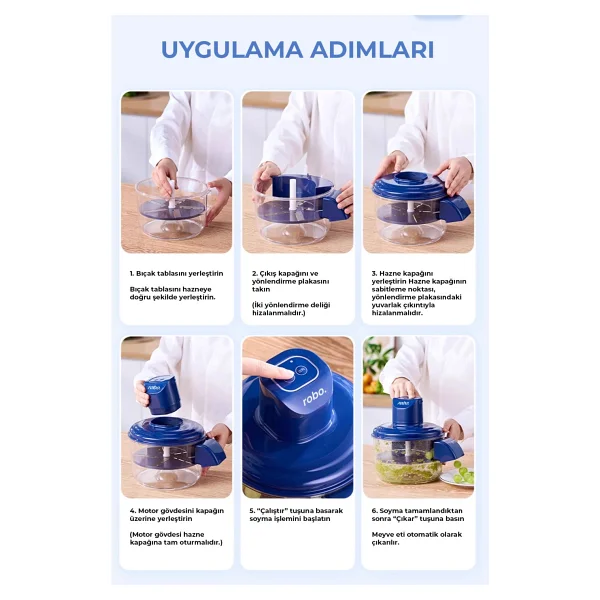 Robo Şarjlı Meyve Ve Sarımsak Soyucu - Görsel 4