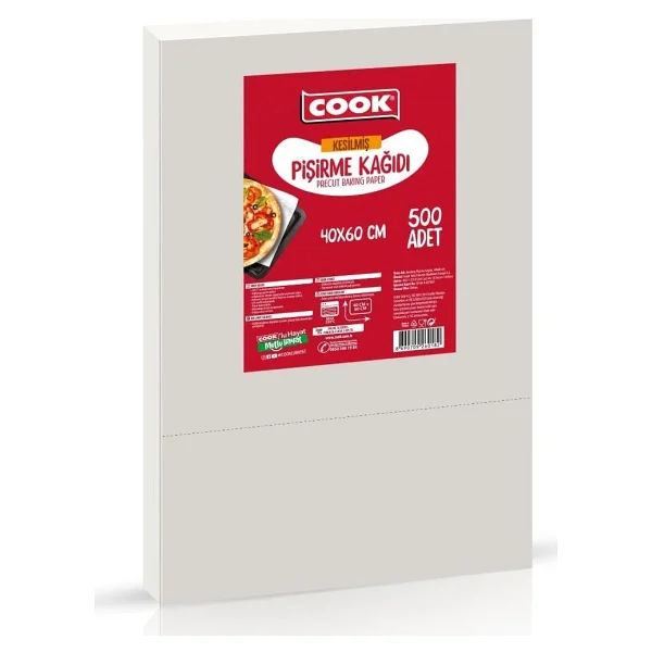 Cook Edt Beyaz Pişirme Kağıdı 40cm X 60cm - 500 Yaprak - 40 X 60 Cm - Görsel 2