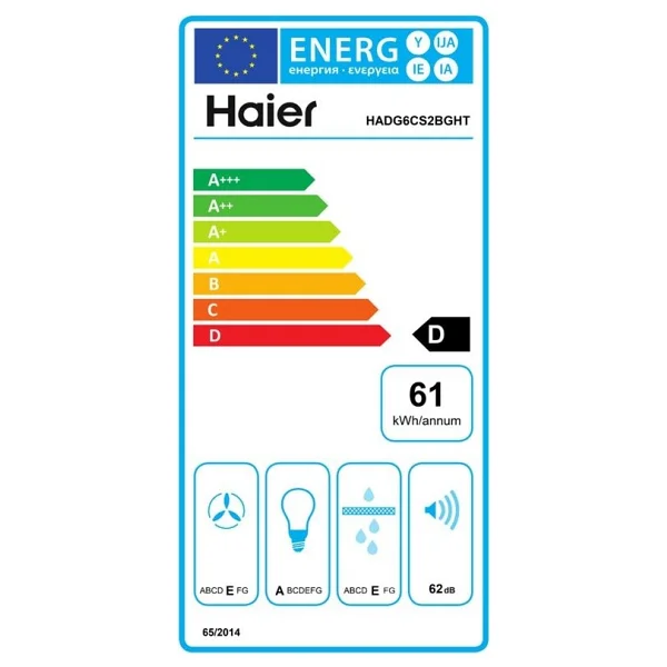 Haier HADG6CS2BGHT Duvar Tipi Davlumbaz - Görsel 9