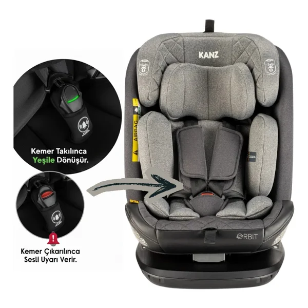 Kanz Orbit I-Size Bej 0-36 Kg Oto Koltuğu - Görsel 6