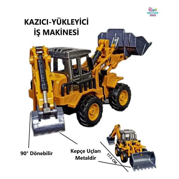 Brother Toys Oyuncak Vinç Iş Makinesi Ipli Sarılır Makaralı Paletli Kurtarıcı - Görsel 5