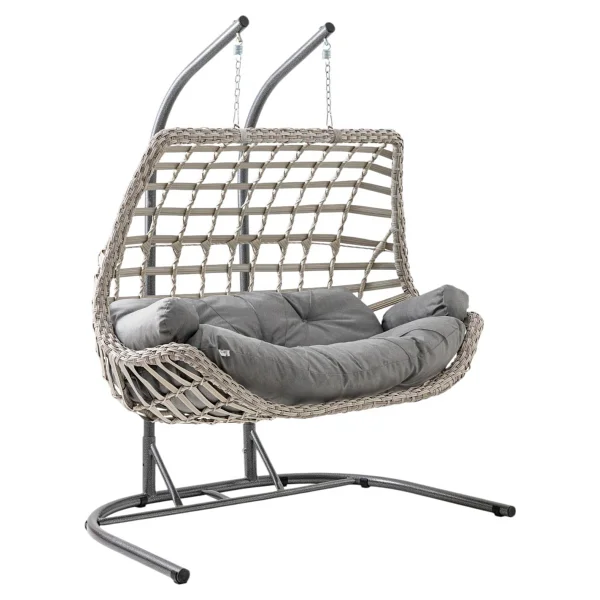 Capri Swing Cunda 2 Kişilik Rattan Bahçe Salıncağı - Görsel 3