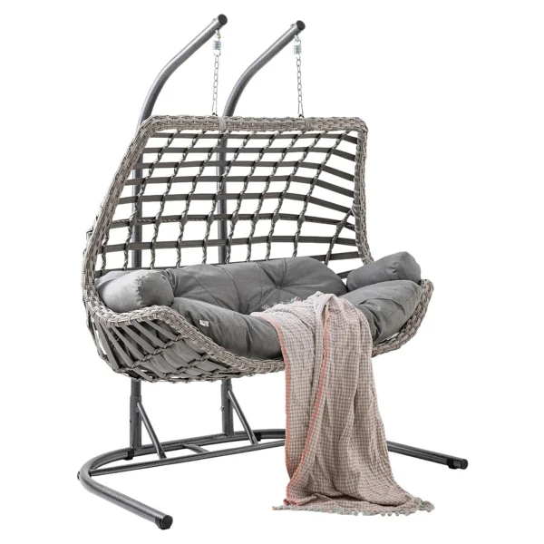 Capri Swing Cunda 2 Kişilik Rattan Bahçe Salıncağı - Görsel 4