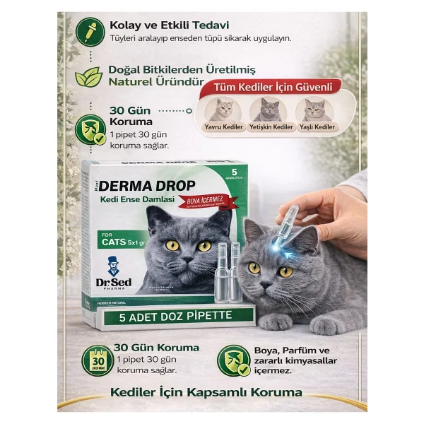 Maxi Derma Kedi Ense Damlası 3'lü Damla Paketi 3 X 1 Gr - Görsel 4