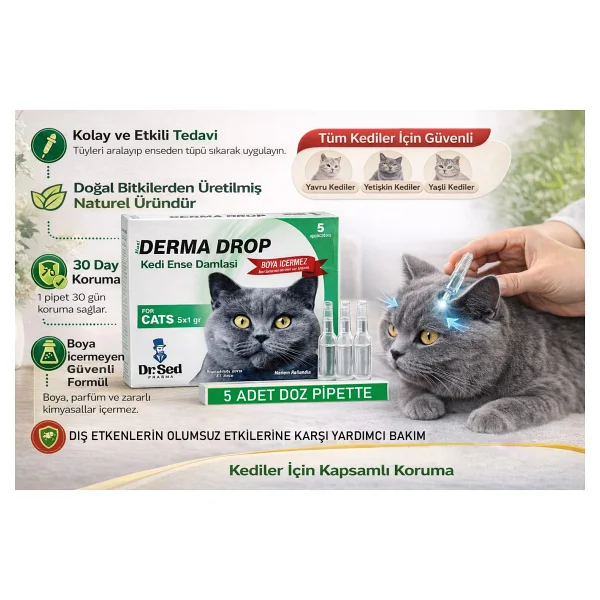 Maxi Derma Kedi Ense Damlası 3'lü Damla Paketi 3 X 1 Gr - Görsel 2