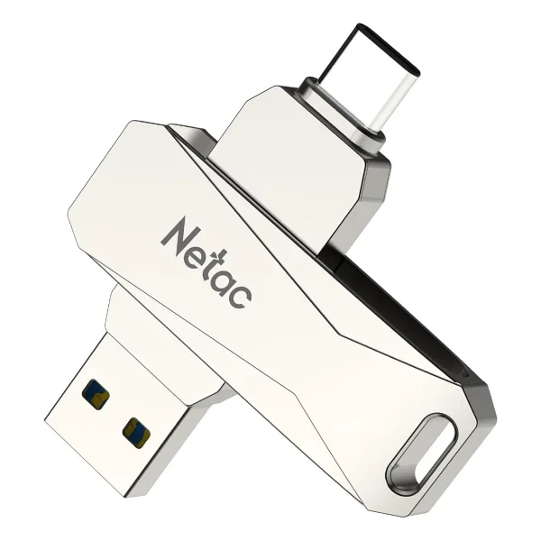 Netac 128gb Type-C + USB 3.0 Flash Bellek - Gümüş - Görsel 9