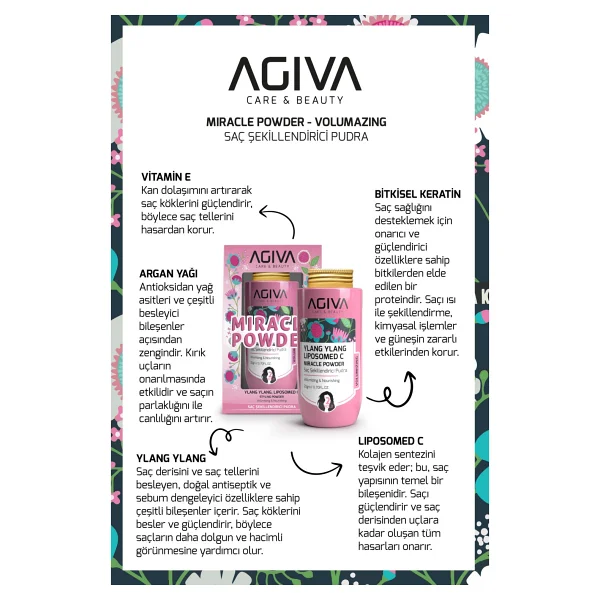 Agiva Ylang Ylang Lipozomed C Miracle 20 Gr Saç Pudrası - Görsel 6
