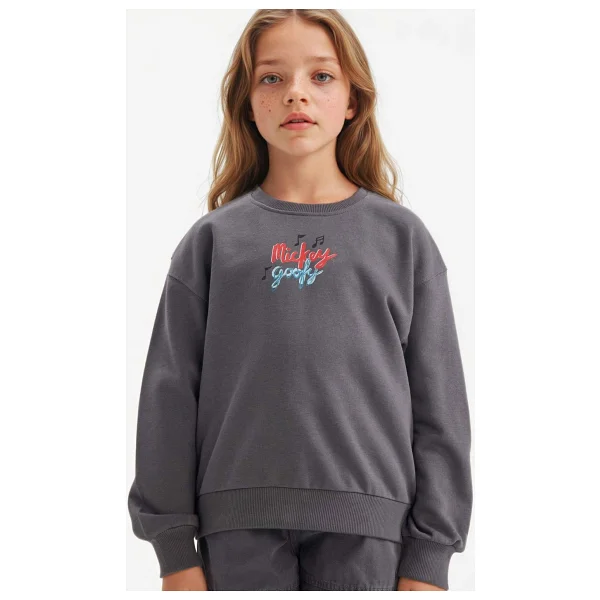 Defacto Kız Çocuk Disney Mickey Mouse &Friends Oversize Geniş Kalıp Kapüşonlu Sırt Baskılı Sweatshirt D4378a824wn - 13 - 14 Yaş - Antrasit-Ar148 - Görsel 9