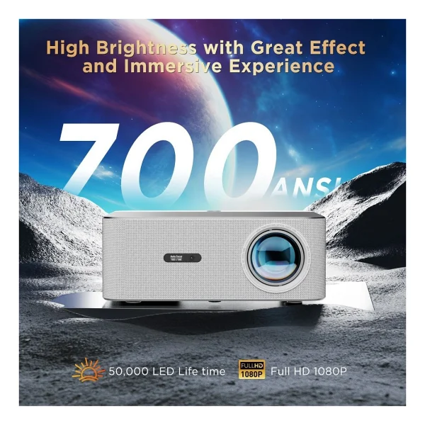 Funflix P7 700 Lümen Full HD Wi-Fi Android LED Projeksiyon Cihazı - Görsel 5