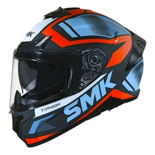 Smk Kapalı Kask Typhoon Thorn Ma276 Mat Siyah Turuncu Gri - Görsel 4